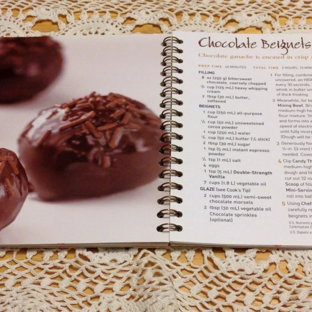 Pampered Chef Spiral-bound Chocolate Cookbook - Dessert Recipes